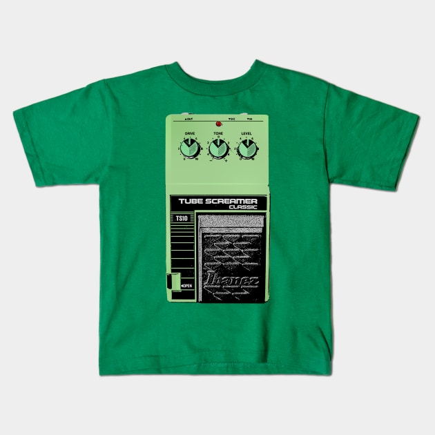 Tubescreamer TS10 Pedal Guitar FX Fan Art Design Kids T-Shirt by DankFutura